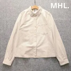 MHL　ボックスシルエット　ラウンドカラーシャツ　日本製