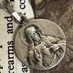 仏フランスアンティーク1908年 古いアルミメダイペンダント ネックレスなし 仏フランスアンティーク1908年 古いアルミメダイペンダント ネックレス