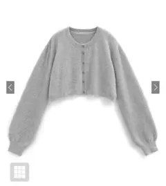 ラメニットクロップド丈カーディガン［mh26］