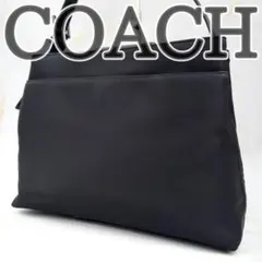 ✨良品✨ COACH コーチ ワンショルダーバッグ ナイロン レザー 肩掛け 黒