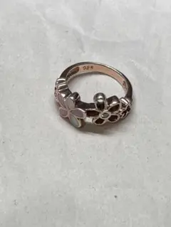 刻印 フラワー シェル シルバー925 リング