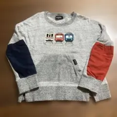 klädkåp 電車刺繍 トレーナー 110