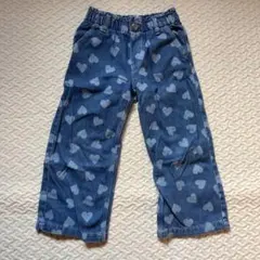 H&M ハート柄 デニムパンツ 110cm 女の子　キッズ　子供服