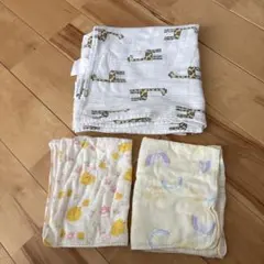 おくるみ1枚＋沐浴ガーゼ2枚セット