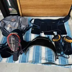 剣道 防具セット/面 胴 垂れ 小手 バッグ 手縫い 消臭スプレー/中学部 