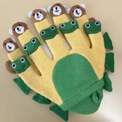 どうぶつおあそび手ぶくろ人形　バスタイムグローブ　くま　かえるのサムネイル