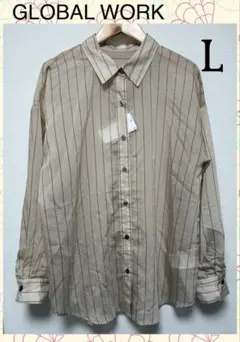 GLOBAL WORK ＊シルキータッチシアーシャツ長袖のサムネイル