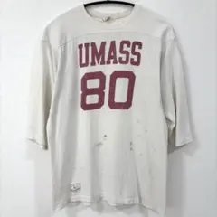 希少❗️70's チャンピオン フットボールT 染み込みUSA製 L 雰囲気抜群