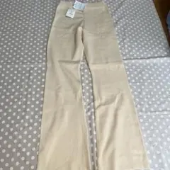 リブニットパンツ アイボリー S 新品