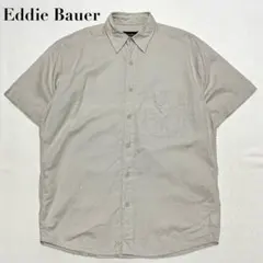 Eddie Bauer リネンコットン 半袖シャツ 実寸L程度 ベージュ