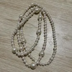 パールビーズアクセサリー　二連・三連ネックレス
