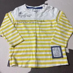 BRANSHES 長袖カットソー イエロー ボーダー 90