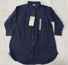 無印良品　キッズ　両面起毛フランネル　シャツワンピース　110