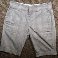 상태좋음 Dickies ディッキーズ ハーフパンツ チェック グレー 28