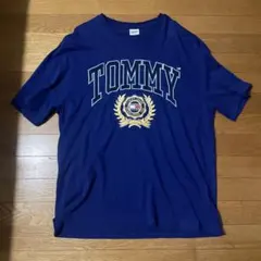 TOMMY JEANS ロゴ刺繍 Tシャツ ブルー