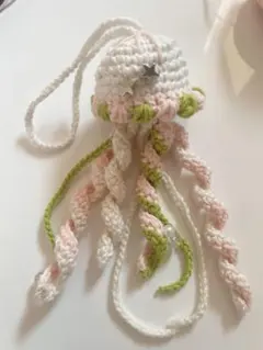 ハンドメイド あみぐるみ クラゲ チャーム