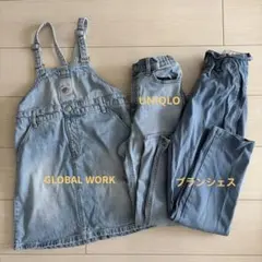 130cm 女の子 まとめ売り デニム GLOBAL WORK UNIQLO