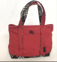 Burberry 赤いミニトートバッグ