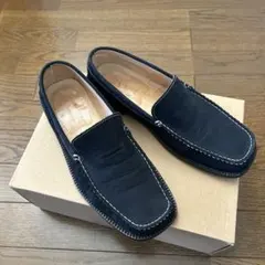 SIMONE MARIOTTI スエード モカシン ネイビー　42 SIMONE MARIOTTI スエード モカシン ネイビー 42 - メルカリ