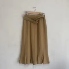 レディース ひざ丈スカート ベージュ M相当