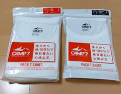CAMP7 クルーネック・VネックTシャツ Lサイズ 2枚セット