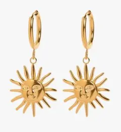 ☆人気☆ 太陽ピアス ゴールド サージカルステンレス 金アレ 高品質