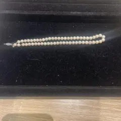 【ジャンク品クリーム色パール二重ネックレス