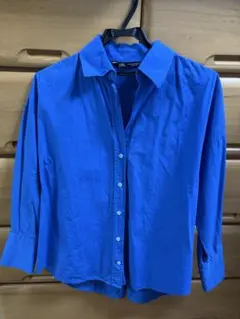 ZARA ブルー 長袖シャツ XSサイズ