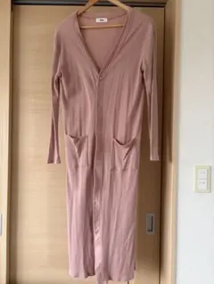 ロデオクラウンズ　ロングカーディガン くすみピンク