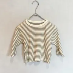 【未使用・送料込】韓国子供服 ボーダー 長袖 XS