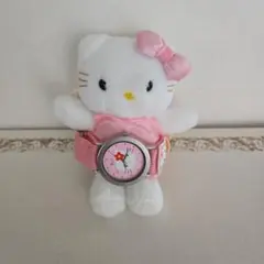 ハローキティ 時計付きぬいぐるみ