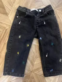 ZARA 黒刺繍パンツ 18-24ヶ月