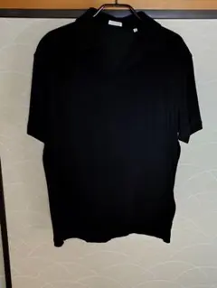 【新品未使用】＋CLOTHET ブラック スキッパーポロシャツ