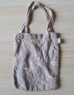 fog ベージュ ミニトートorサブバッグ ハト？が木の枝くわえてるイラスト付