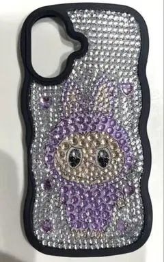 ラブブ キャラクター ストーン iPhone16用ケース　ガラスフィルム付き