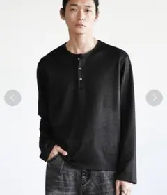 WYM REFINED WAFFLE HENLEY NECK L/S TEEのサムネイル