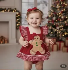 クリスマス　ベビー　コスチューム　赤リボン着きのサムネイル