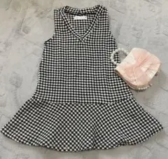 ZARA チェック柄フレアワンピース size7
