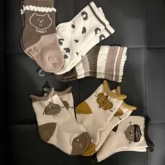 新品　ベビー　クルー丈靴下3足✖️2点　計６足セット　滑り止め付き　9-14cm