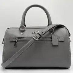 極美品✨コーチ ローアンサッチェル ショルダーバッグ 2way PVC グレー