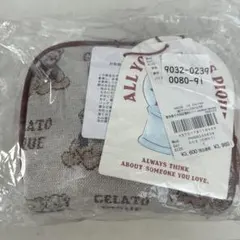 ジェラートピケ　くま柄ポーチ