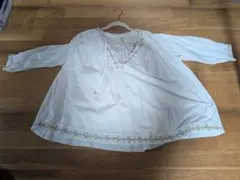 トゥモローランド ボールジー ハイカウントサテンネックフリルブラウス 36