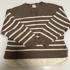 petit main ストライプニットセーター Mサイズ