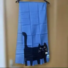Atsuko Matano ストール UV加工 猫柄 ブルーのサムネイル
