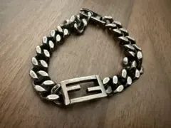 FENDI バゲットチェーンブレスレット　ブラック　Mのサムネイル