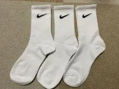 NIKE クルーソックス ホワイト 3足セット 25-27cm