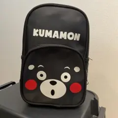 【美品】くまモン 子供用リュック ナイロン製 調整ストラップ付き ブラック