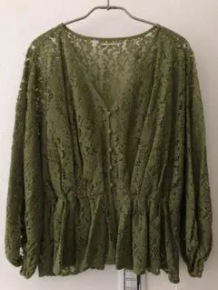 【タグ付き・新品】Mila Owen レース ブラウス グリーン