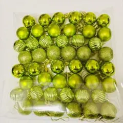 クリスマスツリー　オーナメント　ボール　グリーン　48個　3センチ　飾り　装飾