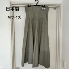 グレー系チェック フレアスカート